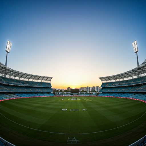 Cricket Stadium at Sunset